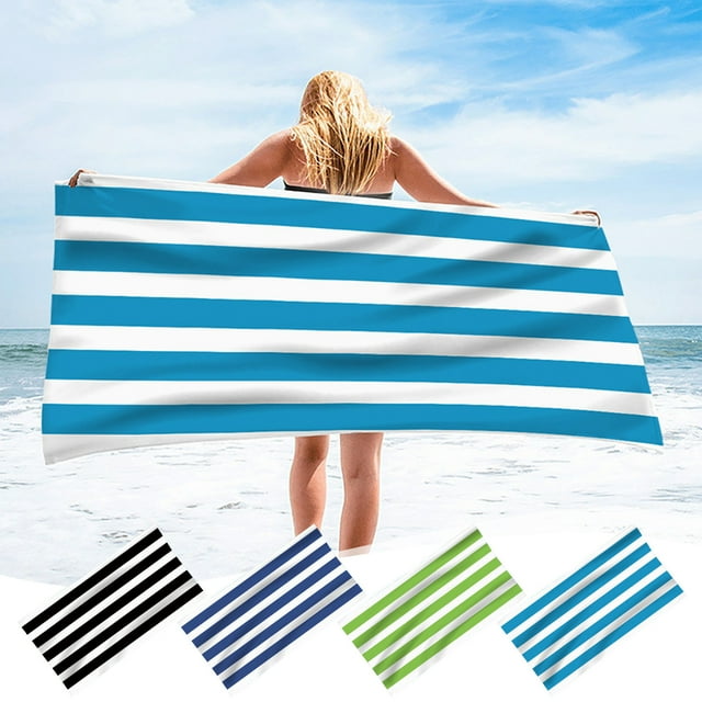 Toallas de playa de microfibra ligeras en pack 2 - Toallas de viaje de secado rápido y sin arena para piscina, yoga y vacaciones