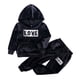 thumbnail image 4 of Sudadera Para Niños Pequeños, Telas De Terciopelo Para Bebés, Abrigo, Pantalones, Conjunto De 2 Uds, Suéter Para Niños, Niñas, Negro Odeerbi LM103-1440, 4 of 9