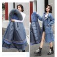 thumbnail image 4 of Ladies long down cotton winter warm jacket coat with detachable plush lining, 4 of 4