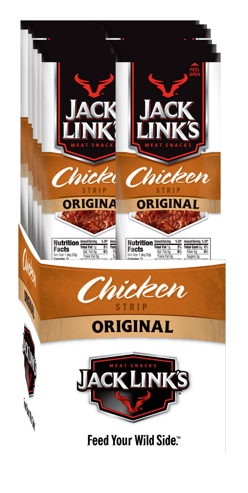 Jack Links Chicken Strips, Original, 0.8oz, 12CT