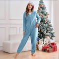 thumbnail image 2 of qolati Family Christmas Onesie Adults Christmas Pajamas Jumpsuit Xmas Ears Hoodies Rompers Flannel Matching Sleepwear Hooded Warm Loungewear, 2 of 7