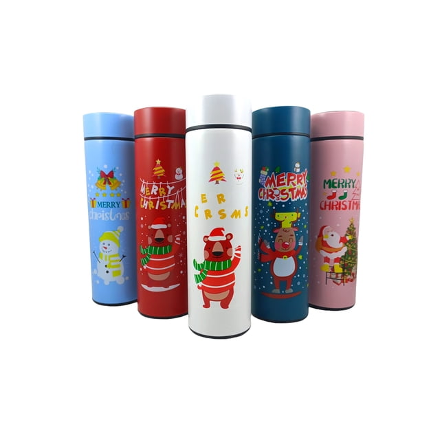Termo Digital JAVAZ Navideño 450ml 5 Colores Diferentes