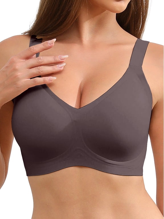 Bras for Women Supportive Wireless Push Up Bras Comfort No Underwire Full Coverage Seamless