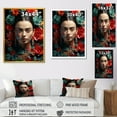 thumbnail image 4 of Designart "Spirit of Frida in Mexican Woman's Photo II" People Framed Wall Art - Global Blue Mexican Art Living Room Framed Canvas Art, 4 of 6
