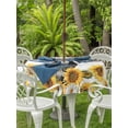 thumbnail image 3 of Outdoor Tablecloth with Umbrella Hole for Patio/Picnic/Party/Camping, Modern Elephants Waterproof Table Cloth Round Cover Washable, Spring Summer Watercolor Sunflowers Daisy (Dia 54"), 3 of 8