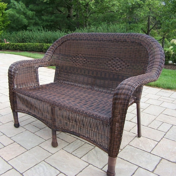 Oakland Living All-Weather Wicker Loveseat - Walmart.com - Walmart.com