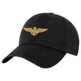thumbnail image 5 of Navy Aviator Pilot Wings Baseball Hat, Pilot Wings Cap, Gift For Pilot, Custom Text On The Back (Charcoal, BackOfCap), 5 of 11