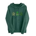 thumbnail image 5 of Chandails à Capuchon pour Femmes de la Saint-Patrick 2026 à Manches Longues avec Graphique de Trèfle et Poches, 5 of 5