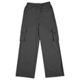 thumbnail image 5 of CAICJ98 Boys Cargo Joggers Cotton Casual Athletic Pants Hiking School Uniform Sweatpants Joggers Elastic Waist Boy Pants (Dark Gray,12-13 Years), 5 of 7