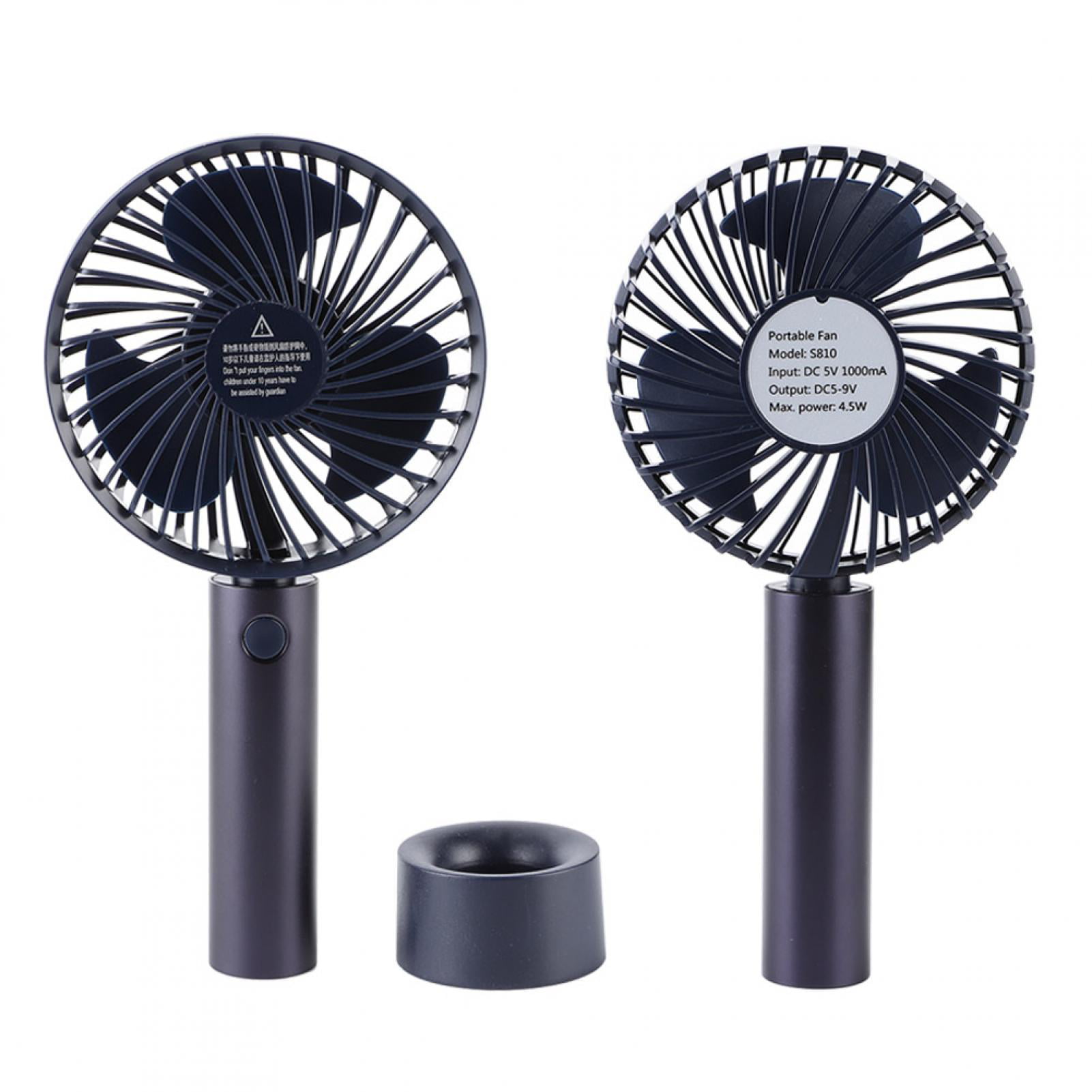Outdoor Mobile Air Conditioning Cooler USB Waist Fan Mini Fan Black Durable 