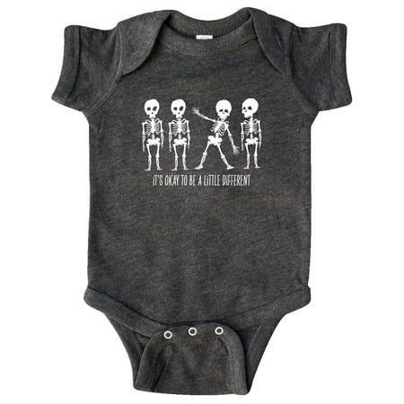 

Inktastic It s Okay to be a Little Different Skeletons Gift Baby Boy or Baby Girl Bodysuit
