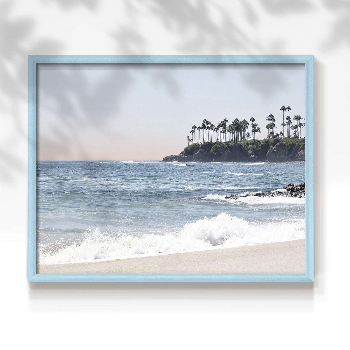 Distant Palms by Natalie Carpentieri - Restickable Framed Giclée Print