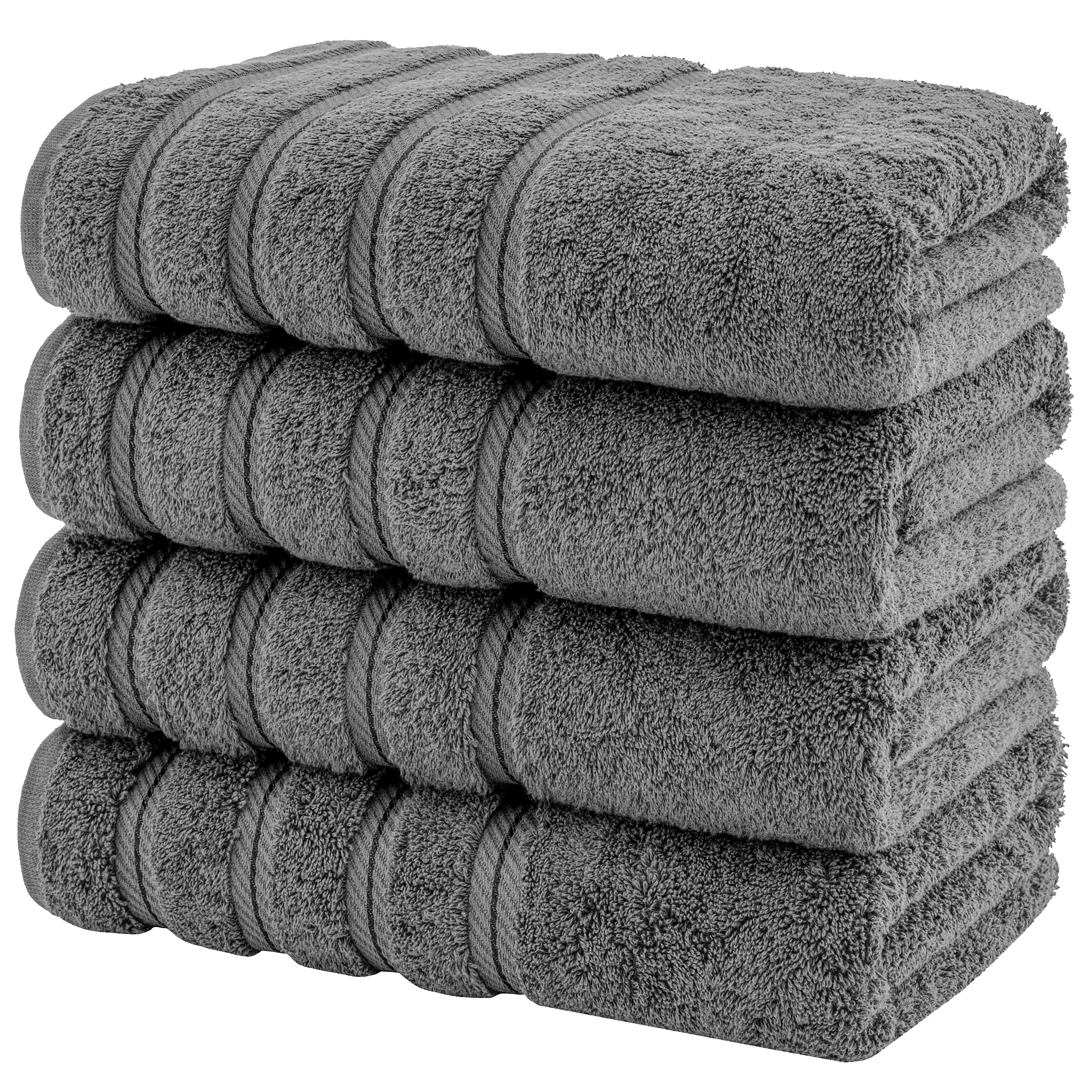 33x70 Personalized Linen Towels, Dark Gray Turkish Bath Towels