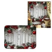 Blackout Curtains,Christmas Decorative Bathroom Anti MATS U Shaped MATS And Shower Curtain Sets Bathroom Sets