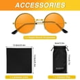thumbnail image 3 of Gafas de sol BOUBONI Orange Hippie redondas para mujer y hombre, 3 of 7