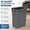 Gray, variant on Plastic Waste Container Gray 35 Gallon Durable Outdoor Trash Bin with Lid and Wheels