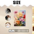 thumbnail image 2 of Framed Canvas Art Wall Decor Canvas Prints Pictures Wall Art,Colorful Flowers In The Style Of Impressionism Artwork for Home Decor, Living Room, Office-16x24 Inches, 2 of 4