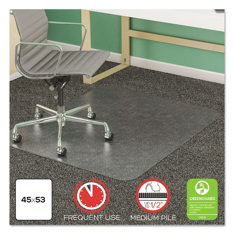 Deflecto Chair Mat For Medium Pile Carpet Rectangular 36 W x 48 D