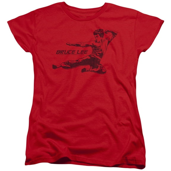 Bruce Lee - Line Kick - Women's Short Sleeve Shirt - Large