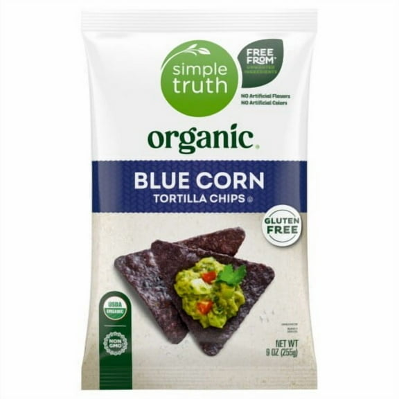 2X - Simple Truth Organic Blue Corn Tortilla Chips-9 oz