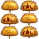 thumbnail image 1 of 6 uds. Globos de Taco Mylar, globos de papel de aluminio para Taco, globos de película de aluminio para cumpleaños, bodas, Baby Shower, Fiesta mexicana, decoraciones para fiestas, 1 of 5