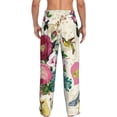 thumbnail image 3 of Xecao Bird Butterfly Rose Men's Straight Lounge Pajama Pants: The Ultimate in Comfortable Sleepwear, 3 of 9
