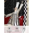 thumbnail image 6 of Sheer Curtains 96 Inches Long, Red Black Chef Semi Sheer Curtains Light Filtering Window Treatment, Cartoon Cute Watercolor Cooking Checkered Privacy Voile Drapes for Living Room Bedroom 52x96 Inch, 6 of 7