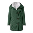 thumbnail image 4 of Chaqueta de invierno para mujer, larga, cálida, forrada, tallas grandes, de algodón, para mujer, chaqueta tipo parka, abrigo de otoño e invierno para mujer (L), 4 of 5