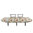 thumbnail image 3 of Flower Futon Couch, Retro Style Floral Background with Abstract Colorful Blossoms Garden Plants Print, Daybed with Metal Frame Upholstered Sofa for Living Dorm, Loveseat, Multicolor, by Ambesonne, 3 of 4