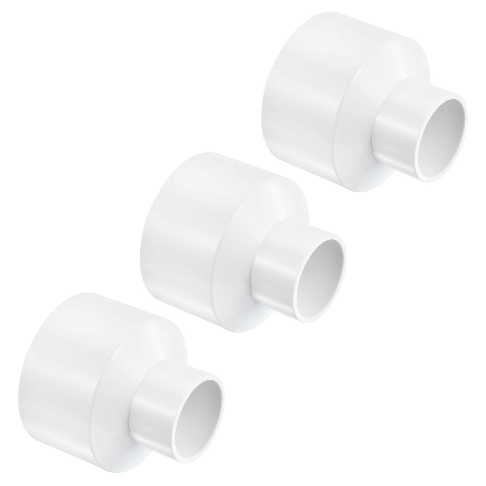 Uxcell 75mm to 40mm ID PVC Reducer Pipe Fitting Straight Adapter