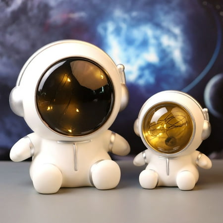 

HYDa Astronaut Piggy Bank Lovely Cartoon Spaceman Night Light Dual Use Saving Pot Ornament Large Capacity Boys Girls Cartoon Piggy Bank Money Box Birthday Gift