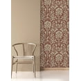 thumbnail image 5 of Brewster Home Fashions Brewster Richmond Maroon Floral Wallpaper, 5 of 6