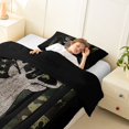 thumbnail image 3 of Manfei Jungle Deer Us Flag Twin Comforter Sets,Grunge Camo Print Bedding Set,Black Green,Black Reversible,2 Pieces,1 Comforter and 1 Pillowcase, 3 of 7