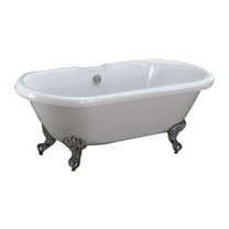 Barclay ATDRN69I-WH-PB Acrylic Double Roll Tub