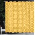 thumbnail image 3 of Ambesonne Retro Shower Curtain, Art Antique Victorian Floral, 69"Wx75"L, Mustard Pastel Brown, 3 of 4