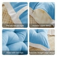 thumbnail image 6 of Gallickan Bed Back Cushion, 24x20 Inch Sofa Pillow, Bedroom Headboard Support Pad, Washable Polyester Fabric Bolster, Blue, 6 of 6