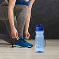 thumbnail image 2 of Sports Water Bottle with Leak Proof Flip Top Lid, BPA Free Reusable Plastic Water Bottle for Daily Gym and Outdoor Travel, Portable Handheld Water Bottle with Hand Wrist Strap, 1Pc(Blue1,8.6x2.5"), 2 of 7