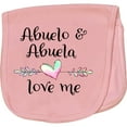 thumbnail image 2 of Inktastic Abuelo and Abuela Love Me Heart Grandchild Baby Burp Cloth, 2 of 3