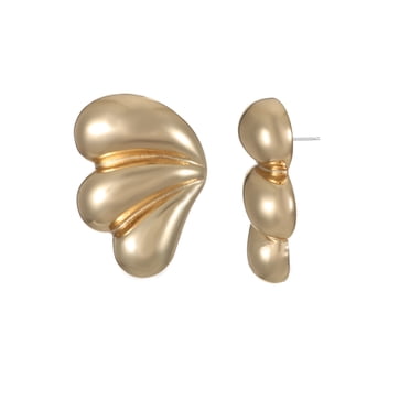 Time and Tru Gold Statement Stud Earrings