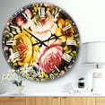 thumbnail image 2 of Designart 'Digital Flower Bouquet' Traditional wall clock, 2 of 3