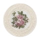 thumbnail image 2 of Mantel individual aislante con encaje Esterilla redonda de poliéster Beige rosa blanco 4,6 pulgadas • Decoración de mesa con encaje bordado en rosas • Decoración de mesa con copa caliente, 2 of 6