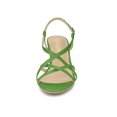 thumbnail image 6 of BLISSFUL STEP Women's Slingback Strappy Stiletto Heels Sandals Green 8.5, 6 of 7