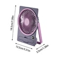 thumbnail image 2 of Slim Card USB Rechargeable Mini Fan Portable Travel Desk Fan With Phone Holder Multifunctional 180° Tilt Folding For Bedroom Camping, 2 of 3