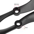 thumbnail image 3 of Hélices RC CW CCW 8045 8x4.5 Pulgadas 2-Van Fixed-Wing para Juguete de Avión, Nylon Negro 4 Pares con Anillo Adaptador, 3 of 4