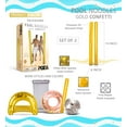 thumbnail image 5 of POZA 2 Pack of Inflatable Jumbo Pool Noodles - 74-Inch Premium and Luxurious Giant Inflatable Sparkly Gold Glitter  Confetti Pool Float Swim Noodles, Inflatable Noodles for Ocean, Lake and Pool - Gold, 5 of 7