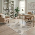 thumbnail image 2 of ODIKA 4'x6' Beige Grey Abstract Geometric Modern Washable Area Rug Flowing Curves Rounded Rectangles Scattered for Bedroom, Reading Nook, Pet Friendly & Non-Shedding, 2 of 6