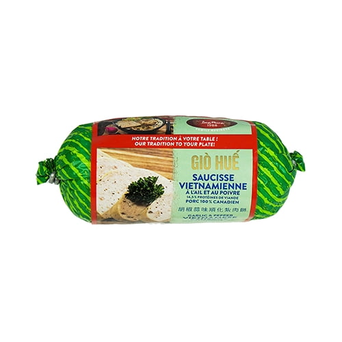 Long Phung Saucisse de porc vietnamienne cuite - à l'ail et au poivre 375g SAUCISSE L'AIL