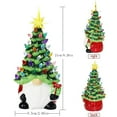 thumbnail image 3 of Lighted Christmas Gnomes Decorations, 8 Inch Faceless Old Man Ceramic Christmas Tree, Small Mini Prelit Xmas Holiday Decor for Tabletop Home Room Table Fireplace Office （Green）, 3 of 8
