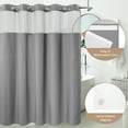 thumbnail image 6 of Barossa Design Waffle Weave Shower Curtain with Snap in Liner, Mesh Window, 71"W x 74"L, Grey, 6 of 6