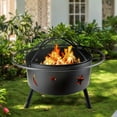thumbnail image 2 of 32'' Bridgeman Star and Moon Iron Burning Outdoor Fire Pit, 2 of 9